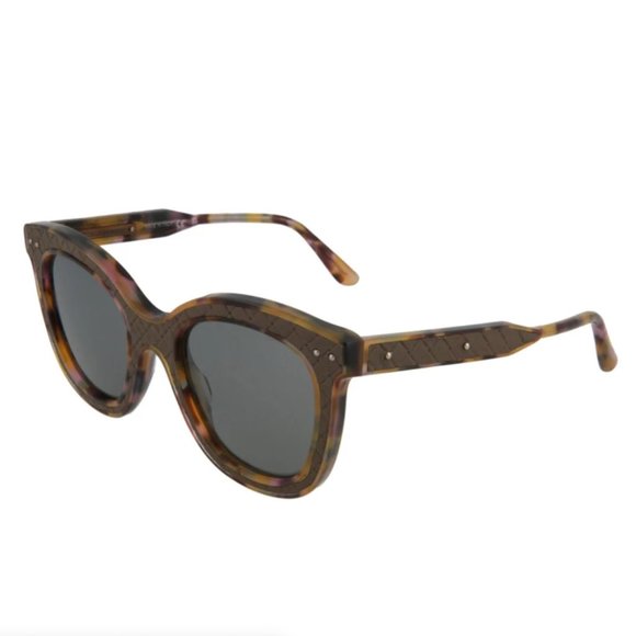 Bottega Veneta Women\'s Havana Tortoise Cat Eye Sunglasses!